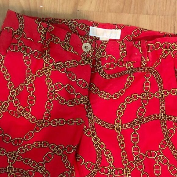 Michael Kors Red Pants Chain Pattern - Picture 3 of 5